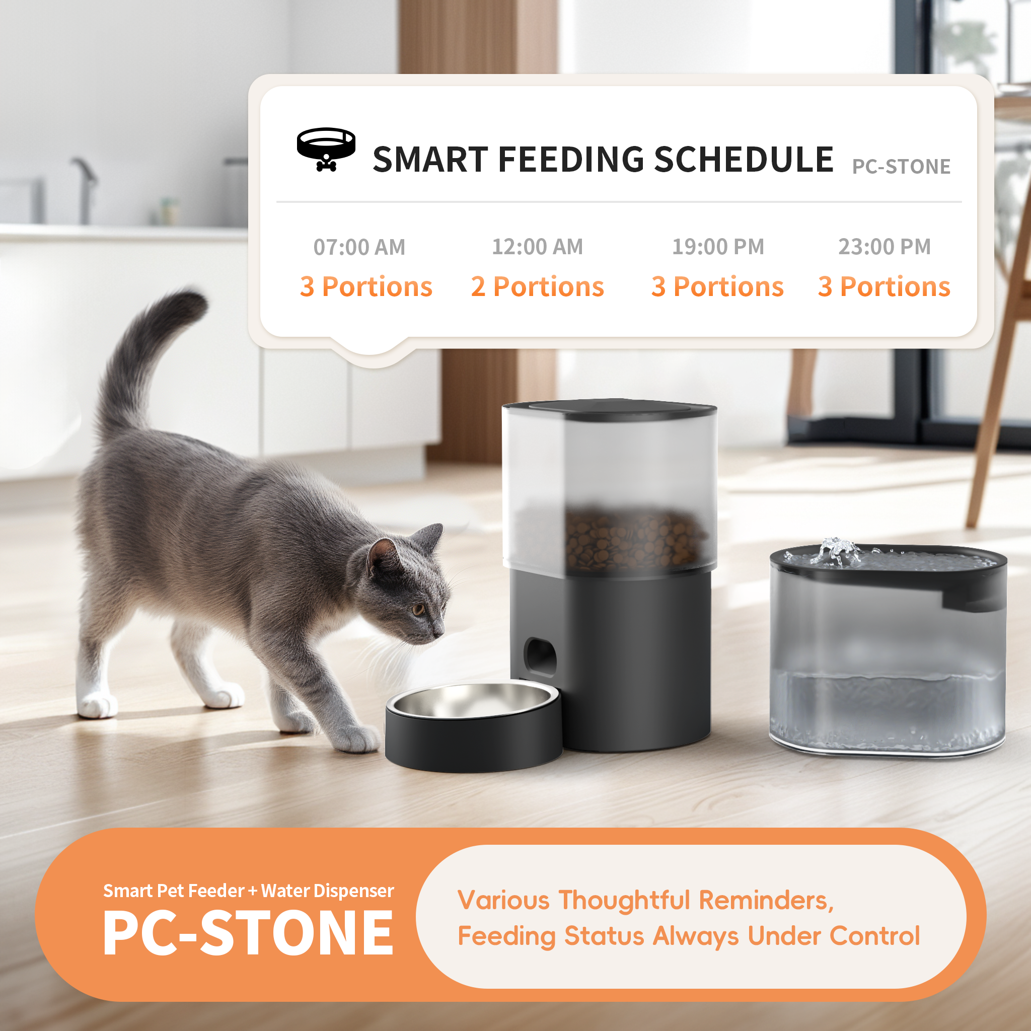 WiFi Automatic 4.5L Cat Timed Ration Cat and Dog Reserive مع Smart Bowl Smart Automatic Pet Food Positer for Pet Feeding