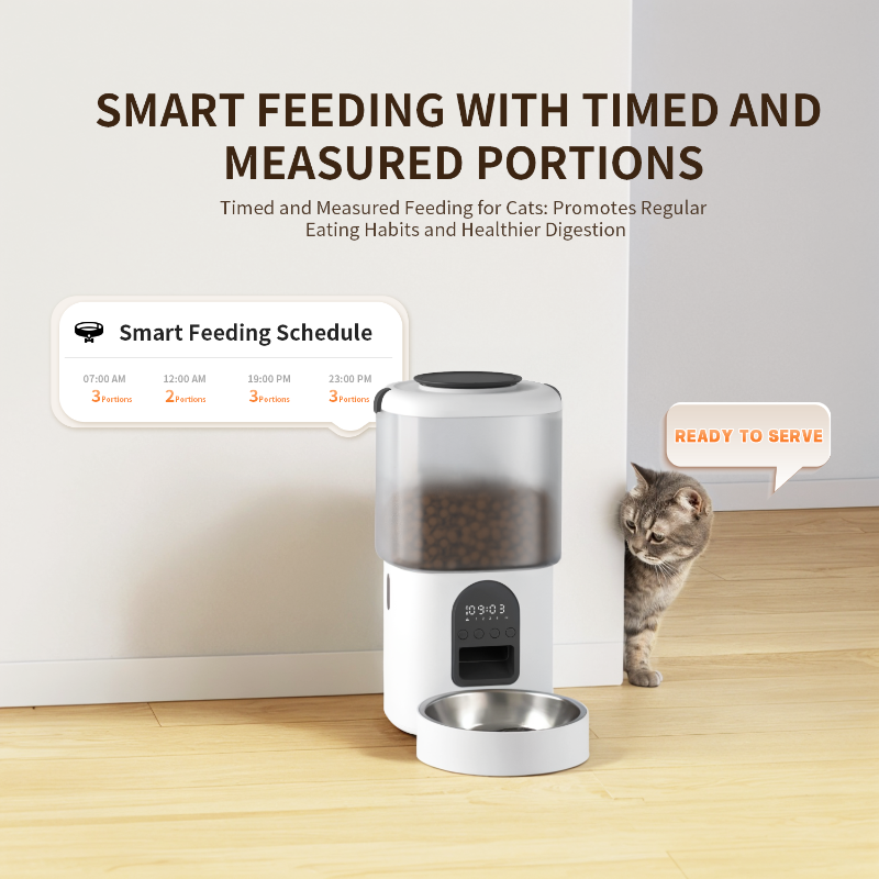 Tuya Video WiFi Control Dog Cat Teeder Dispenser Smart Remote Connection 4L Automatic Pet Food Bowl مع الكاميرا