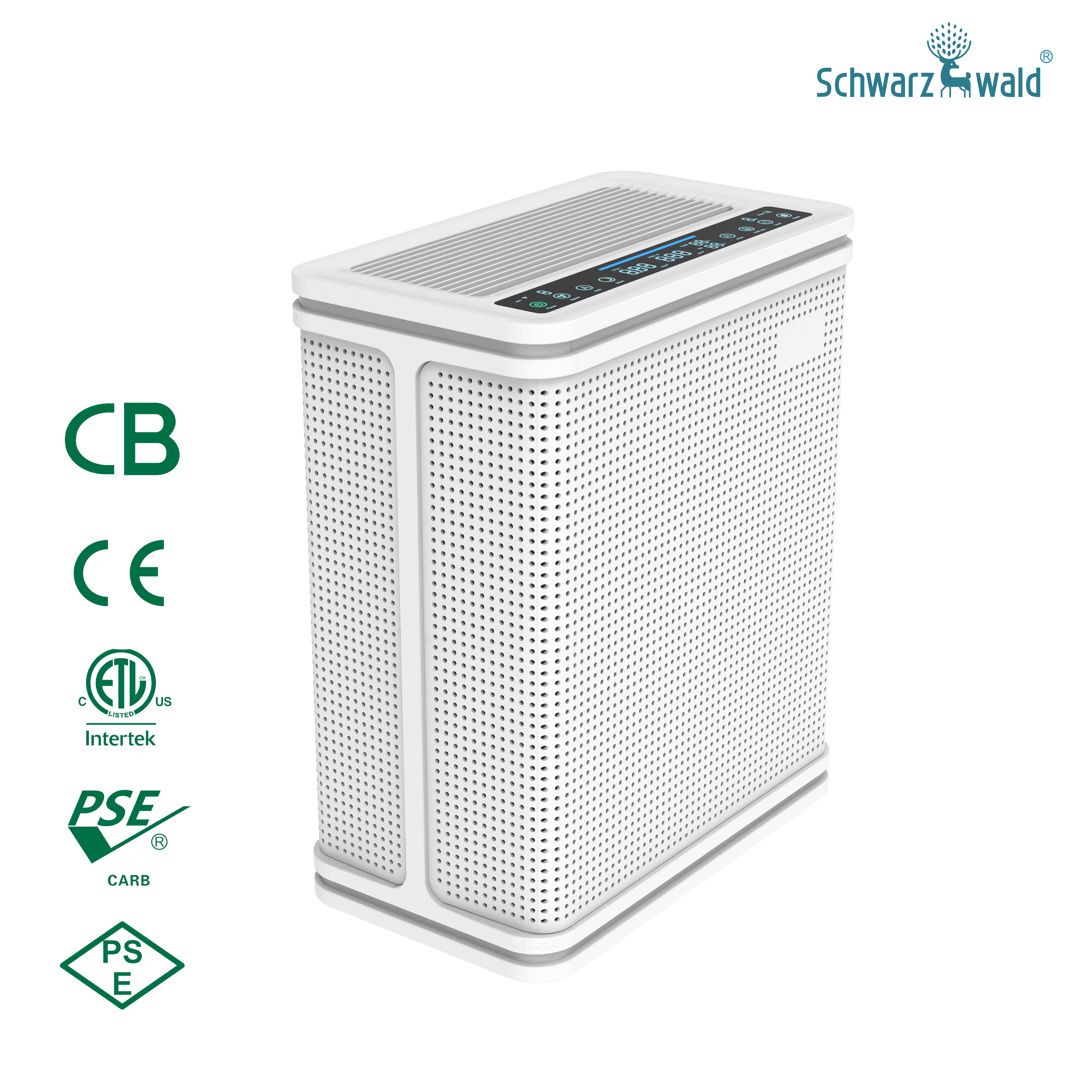 مرشح مزدوج مرشح TVOC مستشعر Hepa Air Purifier